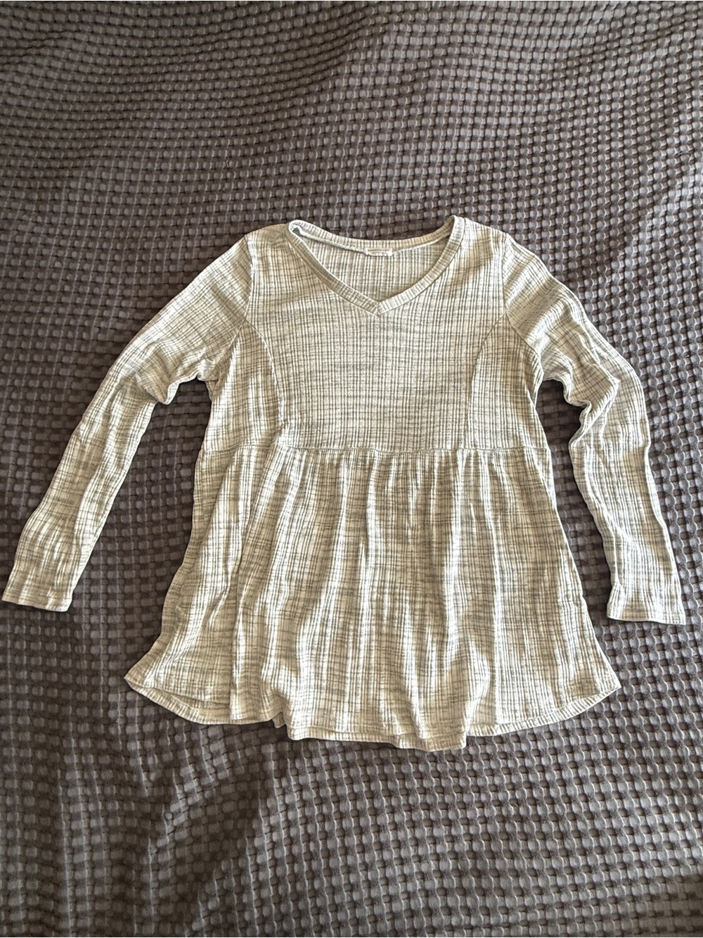Long-Sleeve Peplum Top